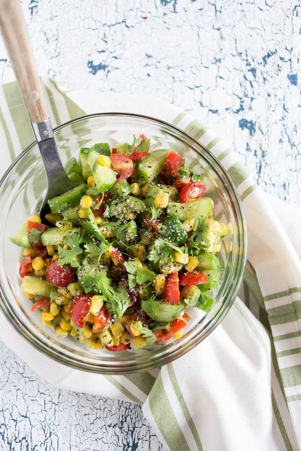 corn avocado cucumber salad